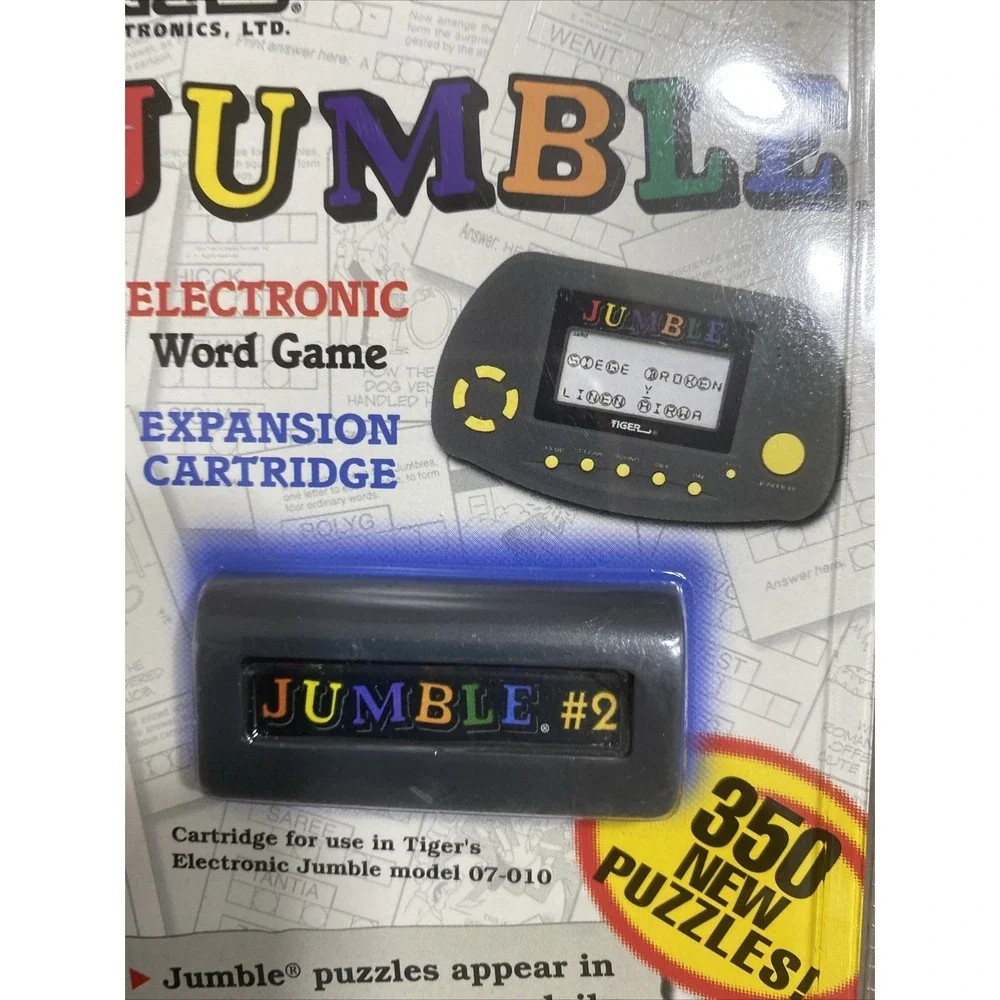 1998 JUMBLE EXPANSION‎ CARTRIDGE Electronic Word Game Tiger Mint Sealed Pack #2